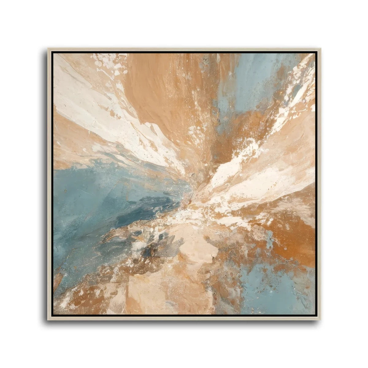 Saffron 42x42" Framed Mixed Media | Laguna Birch Frame