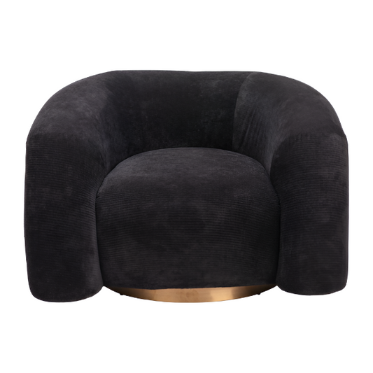 Black Zuo Havn Accent Chair with sleek modern design and cushioned seat, ideal for living room or office decor.