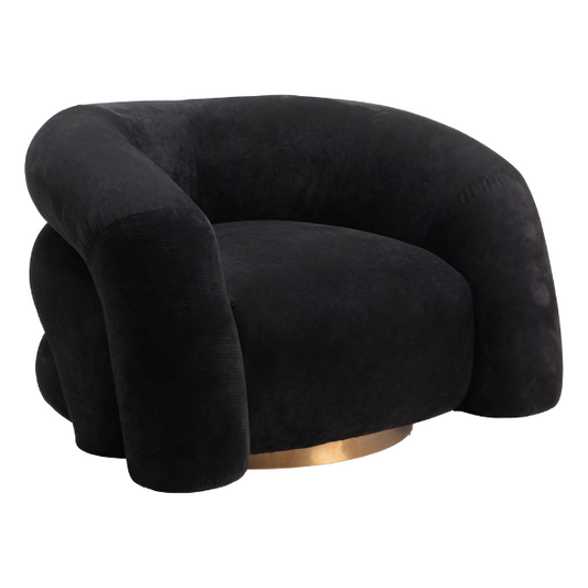 Zuo Havn black accent chair with modern design and sleek upholstered seat and backrest, perfect for stylish living spaces.