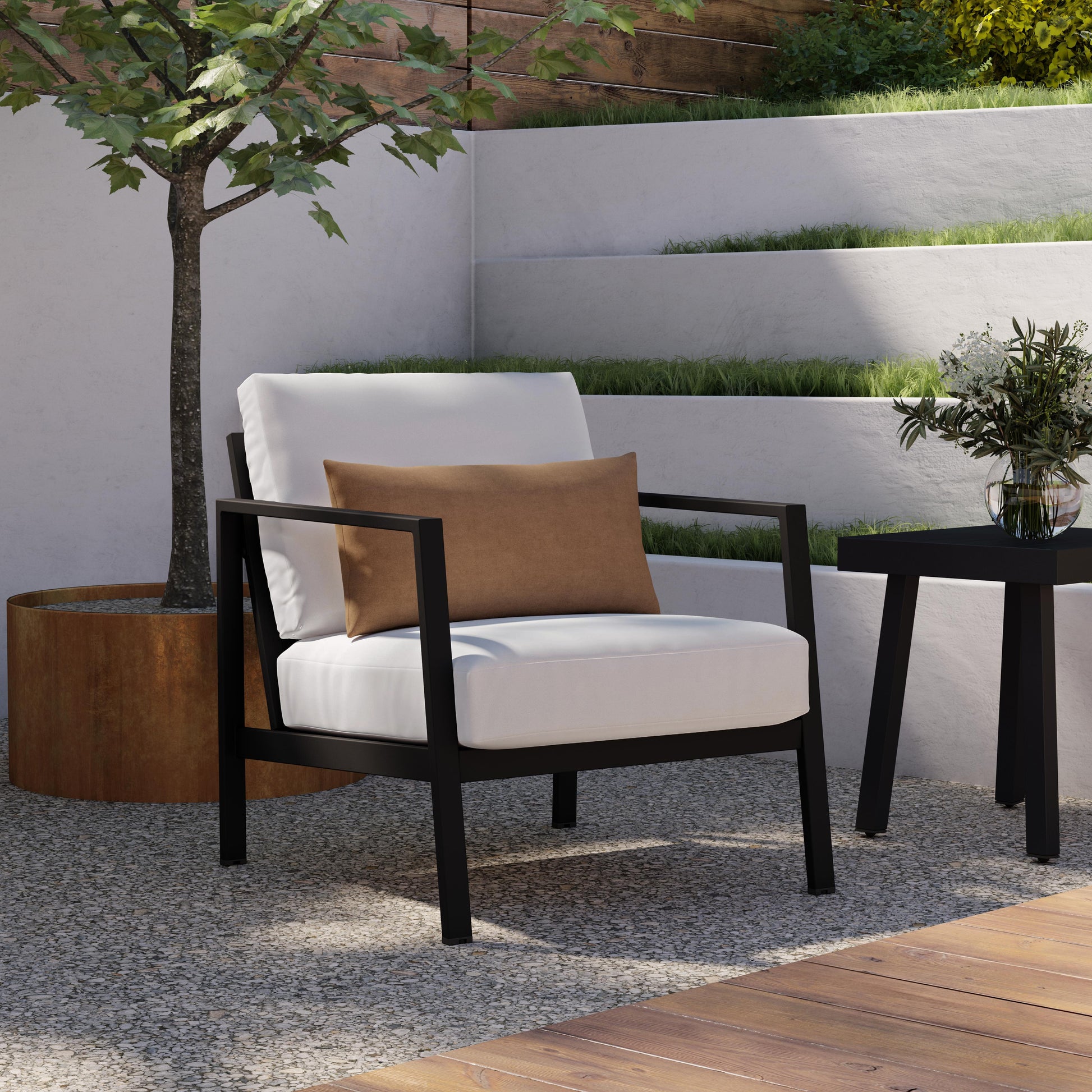 Alora Aluminum Single Arm Chair