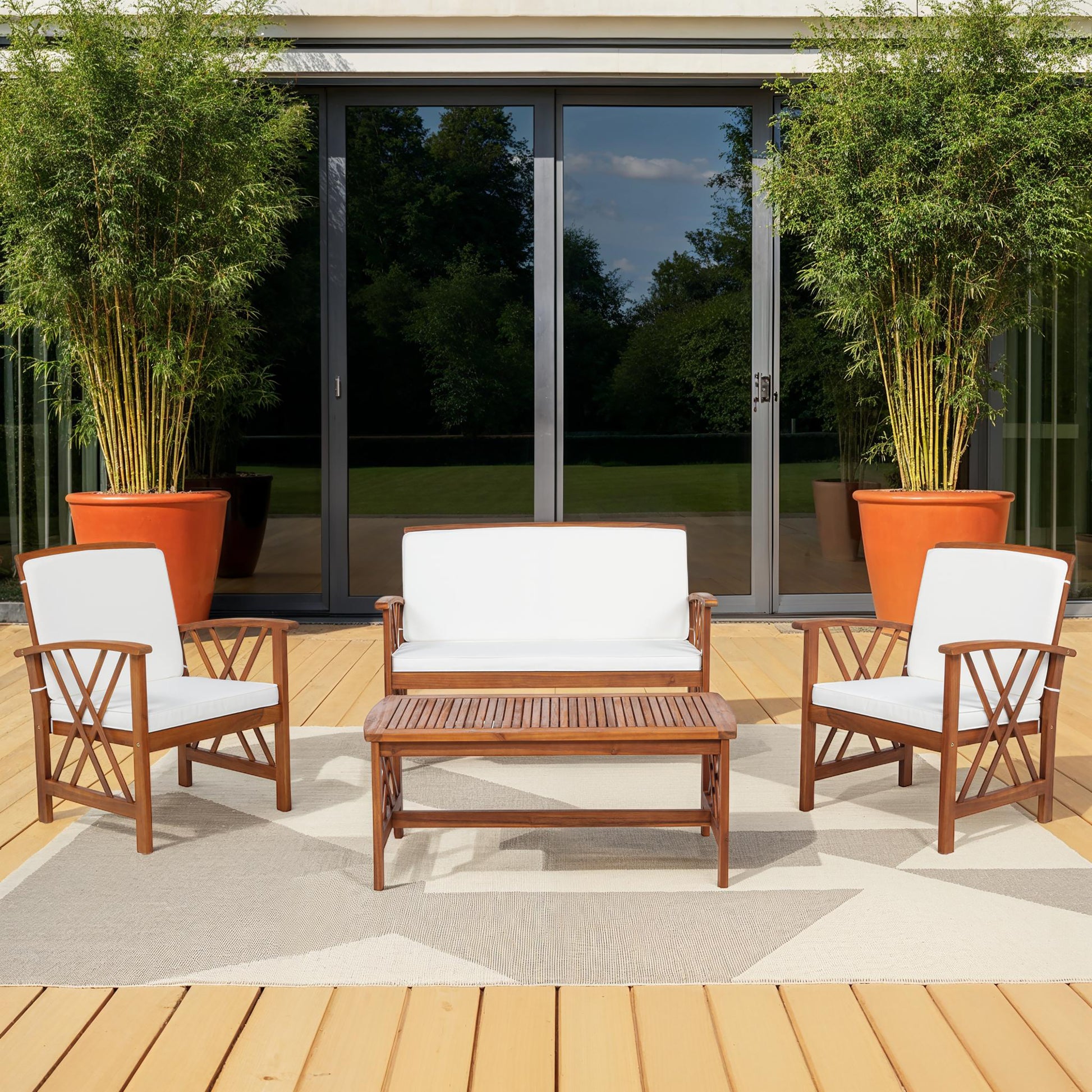 Topsail Brown 4 Piece Outdoor Set