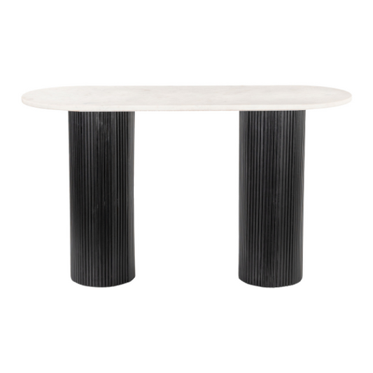Izola Console Table White & Black - Elite Maison