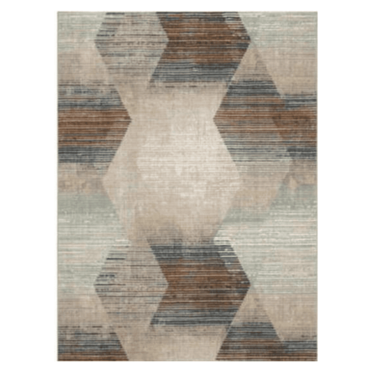 Agusto Precarious Stria Area Rug in Frost Grey by Karastan, featuring a soft texture and subtle stria pattern.