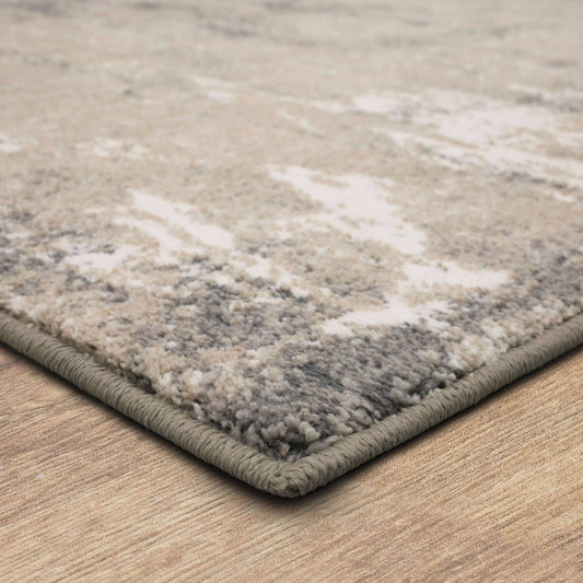 Karastan Alberto Agusti area rug in frost grey, showcasing a soft texture and elegant design for home decor.