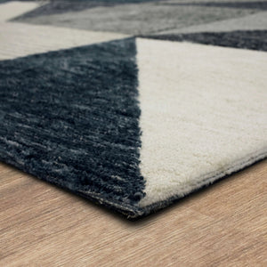 Emanuele Oblique Rug Blue - Elite Maison