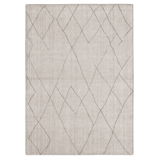 Battista Tribal Diamond Rug in Silver - Elite Maison