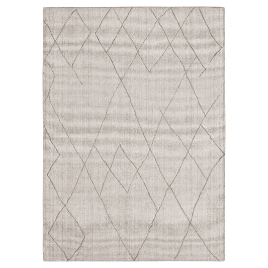Battista Tribal Diamond Rug in Silver - Elite Maison
