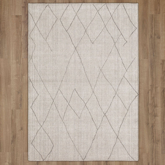 Battista Tribal Diamond Rug in Silver - Elite Maison