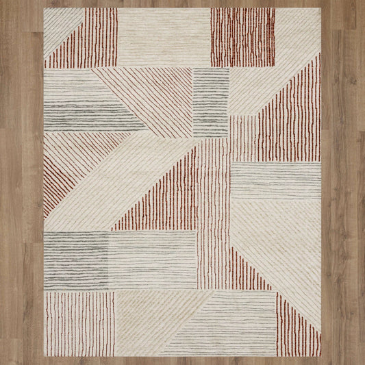 Elio Valley Rug in Red - Elite Maison