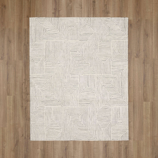 Carlino Algiers Black/White Rug - Elite Maison