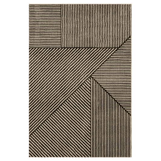 Bernardo Linea Rug in Onyx - Elite Maison