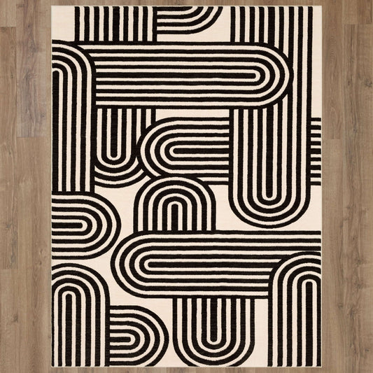 Fidelio Mod Rug in Charcoal - Elite Maison