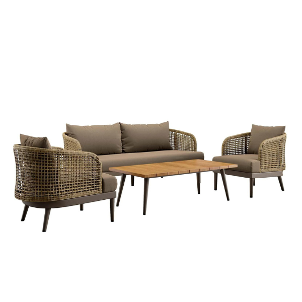 Meadow 4-Piece Outdoor Patio Set - Elite Maison