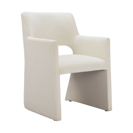 Minet Dining Chair Linen White - Elite Maison