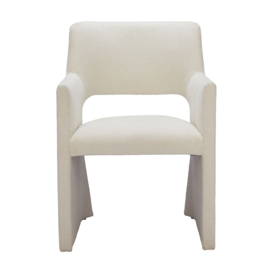 Minet Dining Chair Linen White - Elite Maison