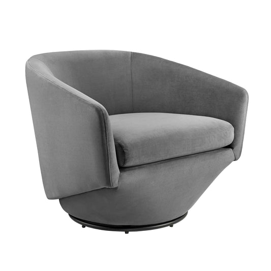 Series Performance Velvet Fabric Swivel Chair - Elite Maison