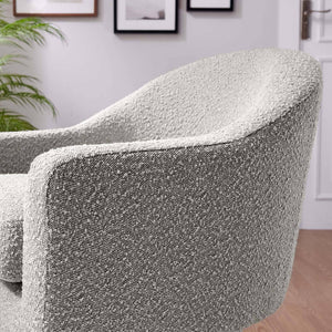 Celeste Boucle Fabric Swivel Chair - Elite Maison