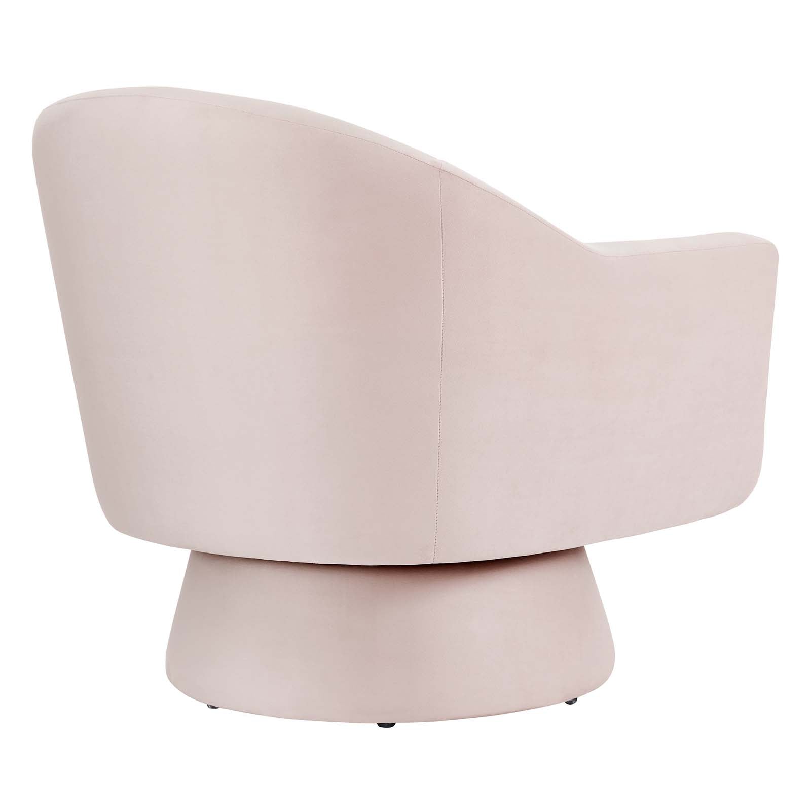 Celeste Velvet Fabric and Wood Swivel Chair - Elite Maison