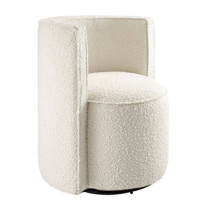 Della Performance Velvet Fabric Swivel Chair - Elite Maison