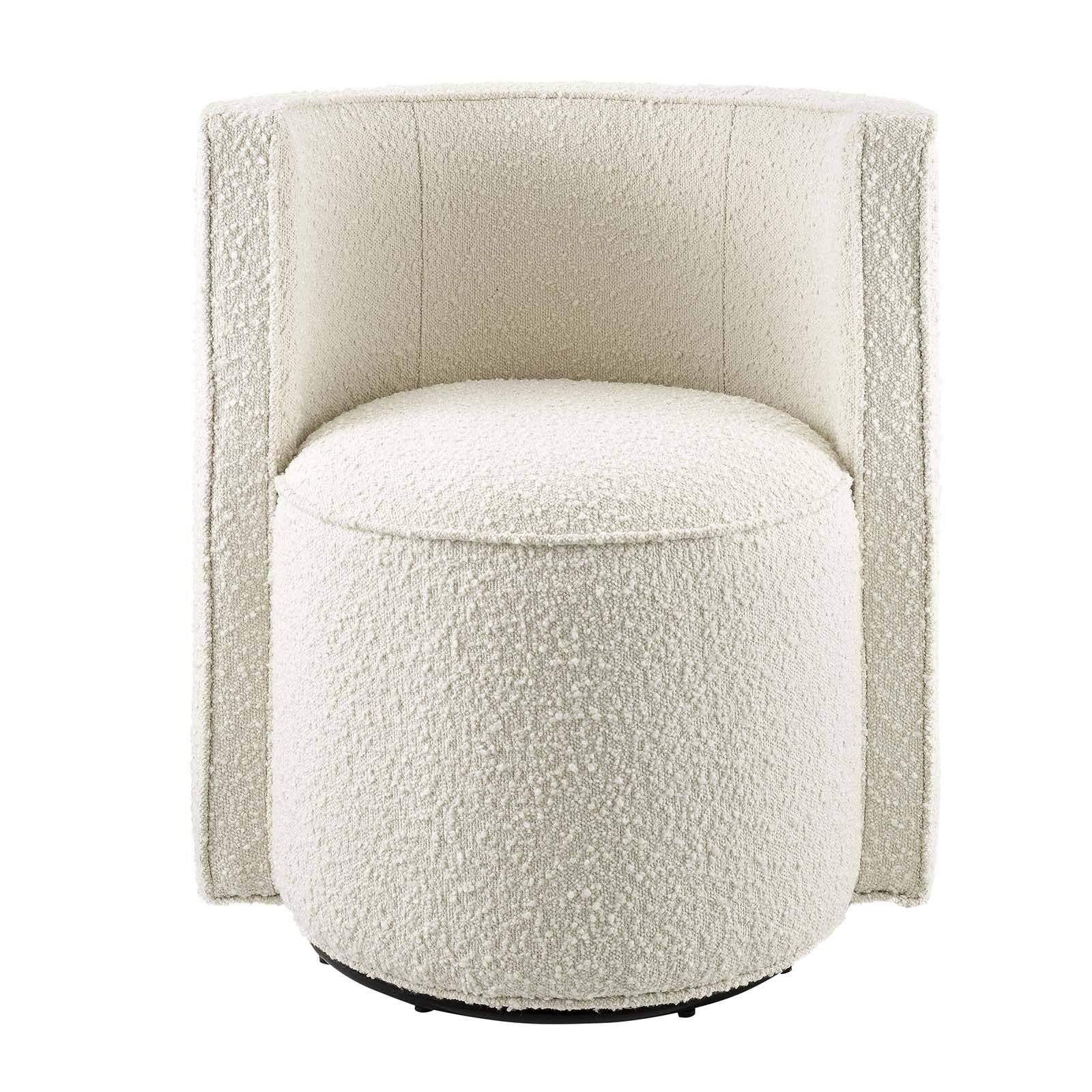 Della Performance Velvet Fabric Swivel Chair - Elite Maison