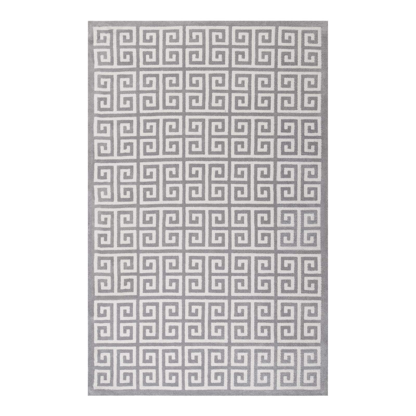 Freydis Greek Key 5x8 Area Rug - Elite Maison