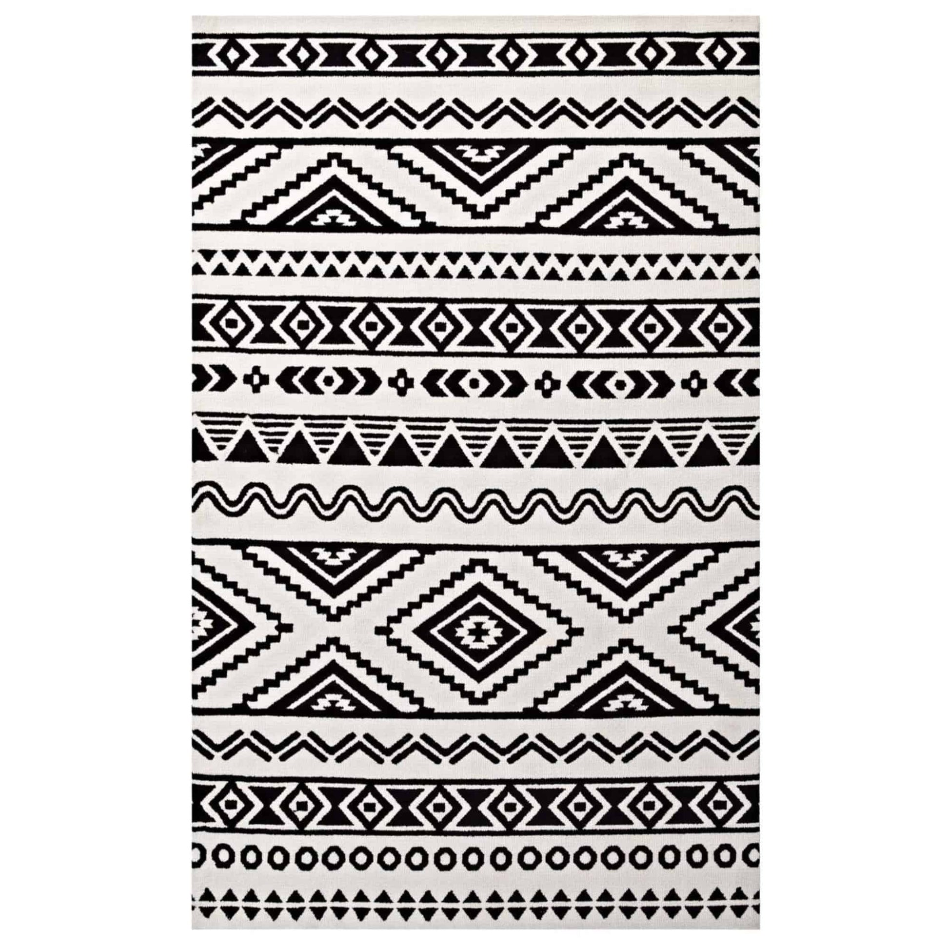 Haku Geometric Moroccan Tribal 5x8 Area Rug - Elite Maison