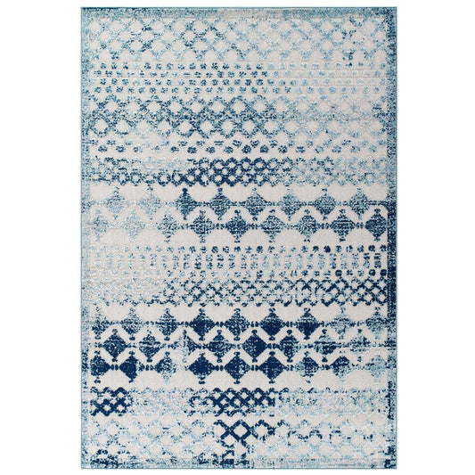 Reflect Giada Abstract Diamond Moroccan Trellis 5x8 Indoor/Outdoor Area Rug - Elite Maison