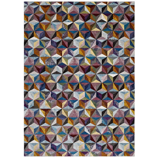 Arisa Geometric Hexagon Mosaic 5x8 Area Rug - Elite Maison