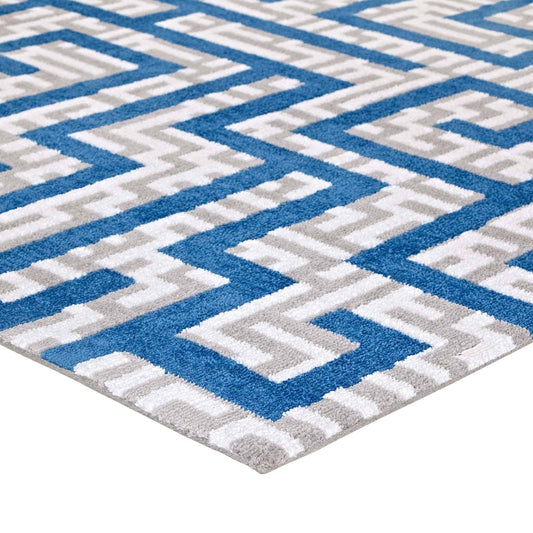 Nahia Geometric Maze 5x8 Area Rug - Elite Maison