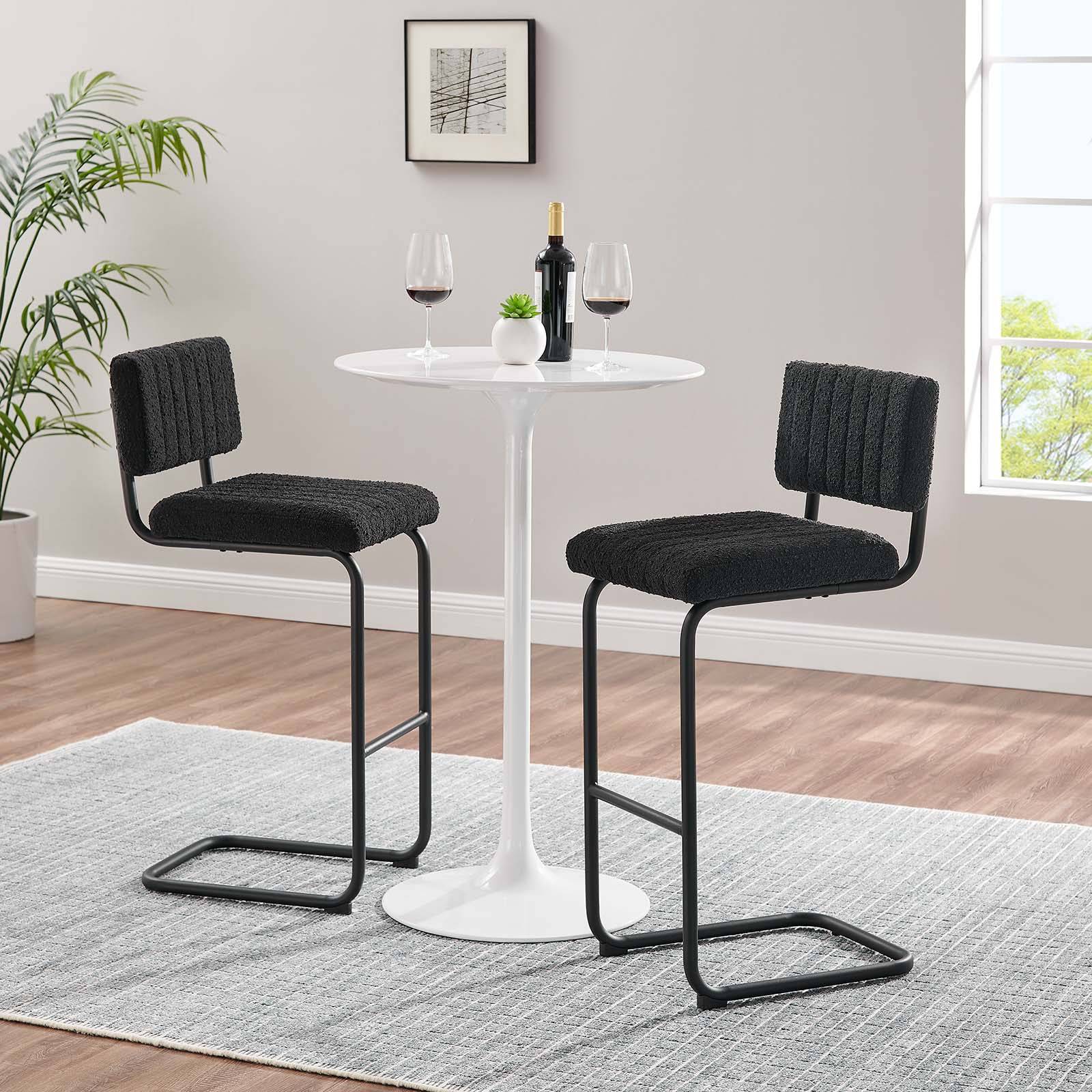 Giselle Boucle Bar Stool - Elite Maison