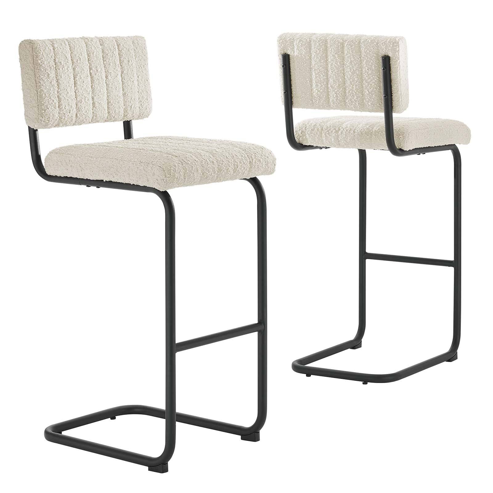 Giselle Boucle Bar Stool - Elite Maison