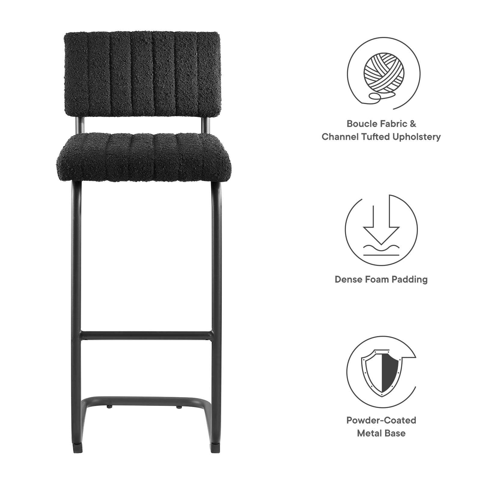 Giselle Boucle Bar Stool - Elite Maison