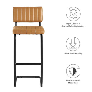 Giselle Vegan Leather Bar Stool - Elite Maison