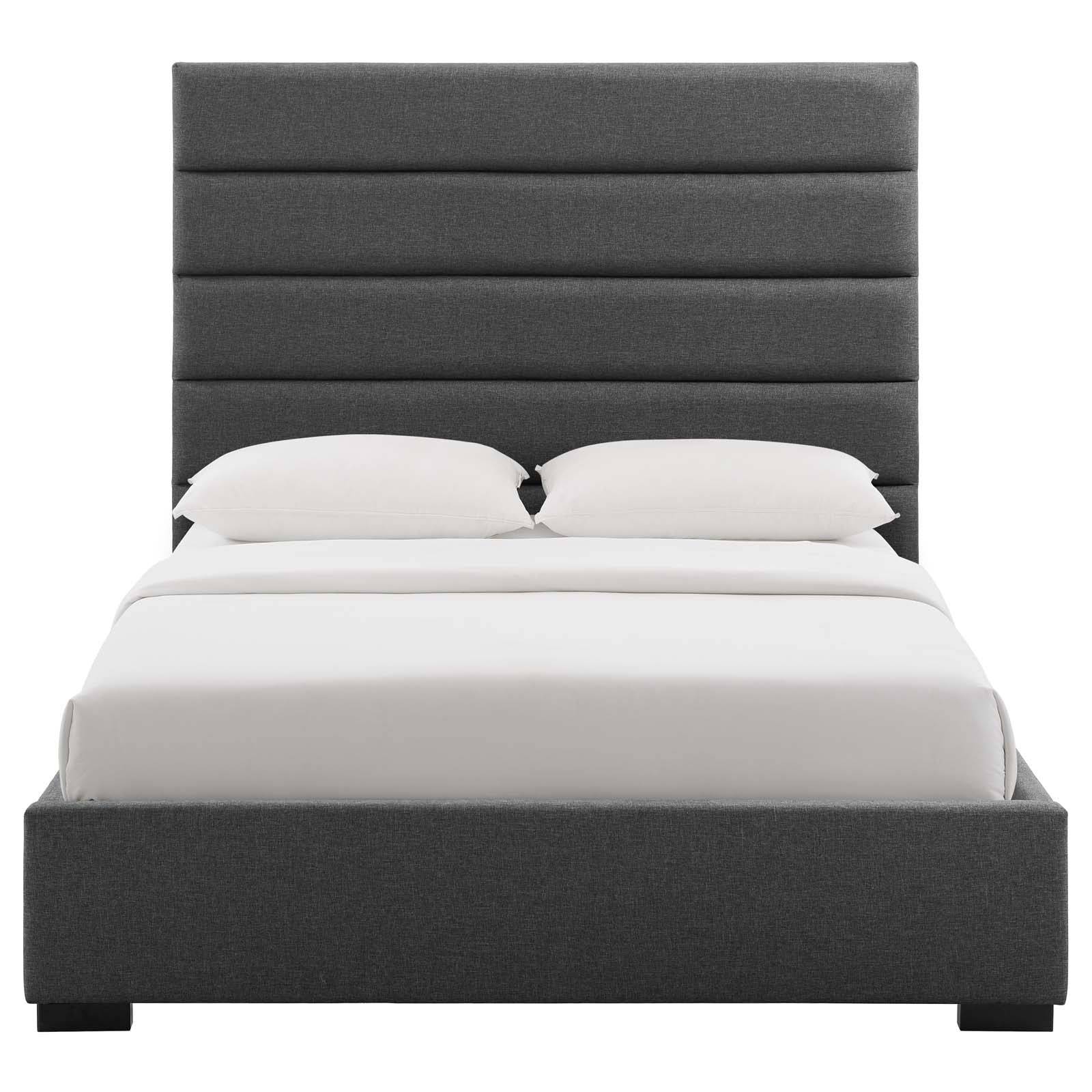 Genevieve Queen Upholstered Fabric Platform Bed - Elite Maison
