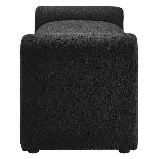 Waverly Boucle Fabric Bench - Elite Maison