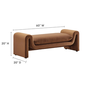 Waverly Performance Velvet Bench - Elite Maison