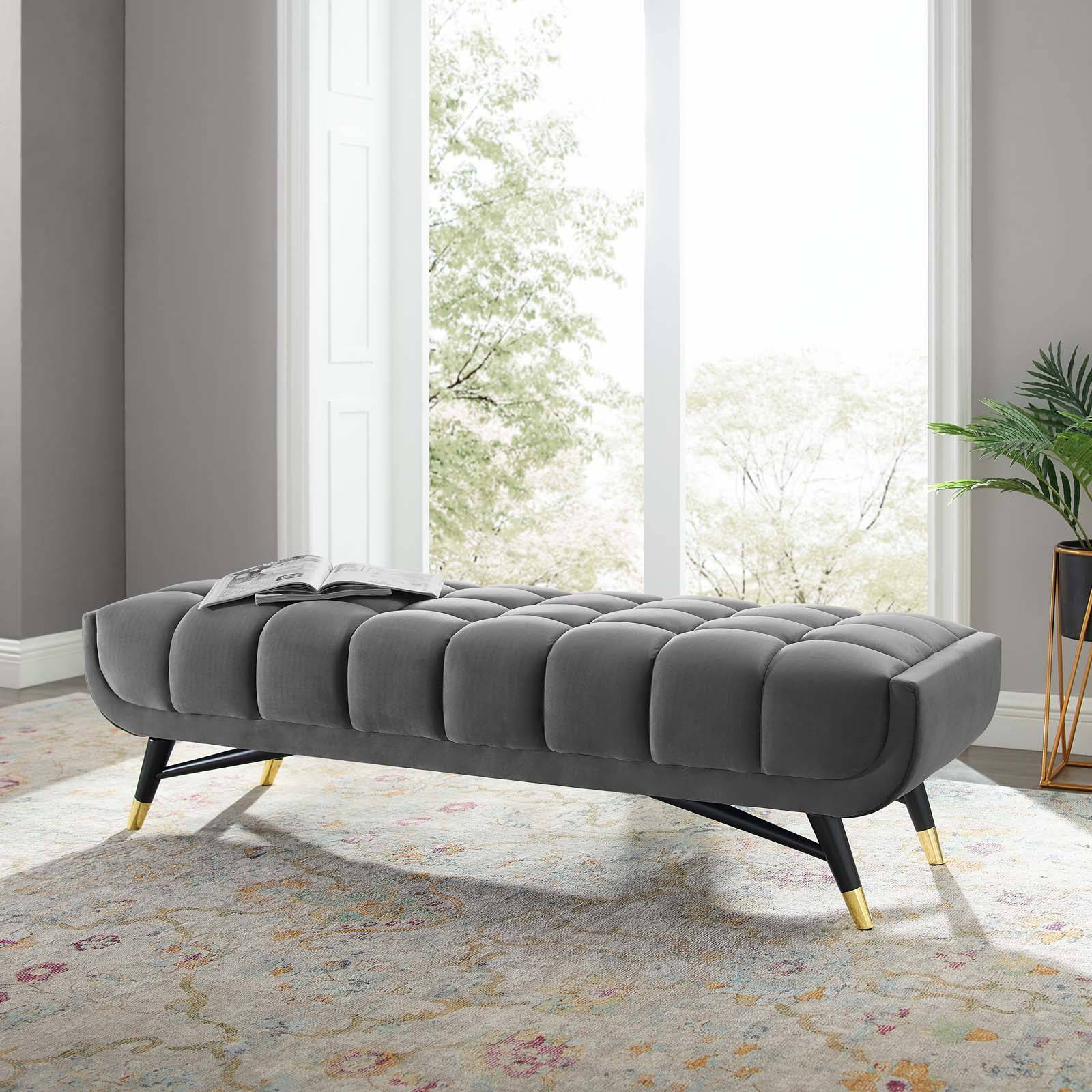 Adept 60" Performance Velvet Bench - Elite Maison