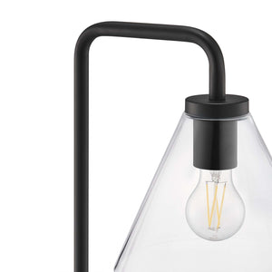Element Transparent Glass and Metal Floor Lamp - Elite Maison