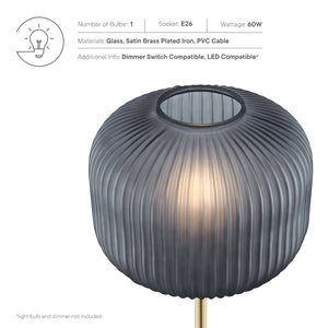 Reprise Glass Sphere Glass and Metal Floor Lamp - Elite Maison