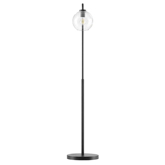 Silo Glass Globe Glass and Metal Floor Lamp - Elite Maison