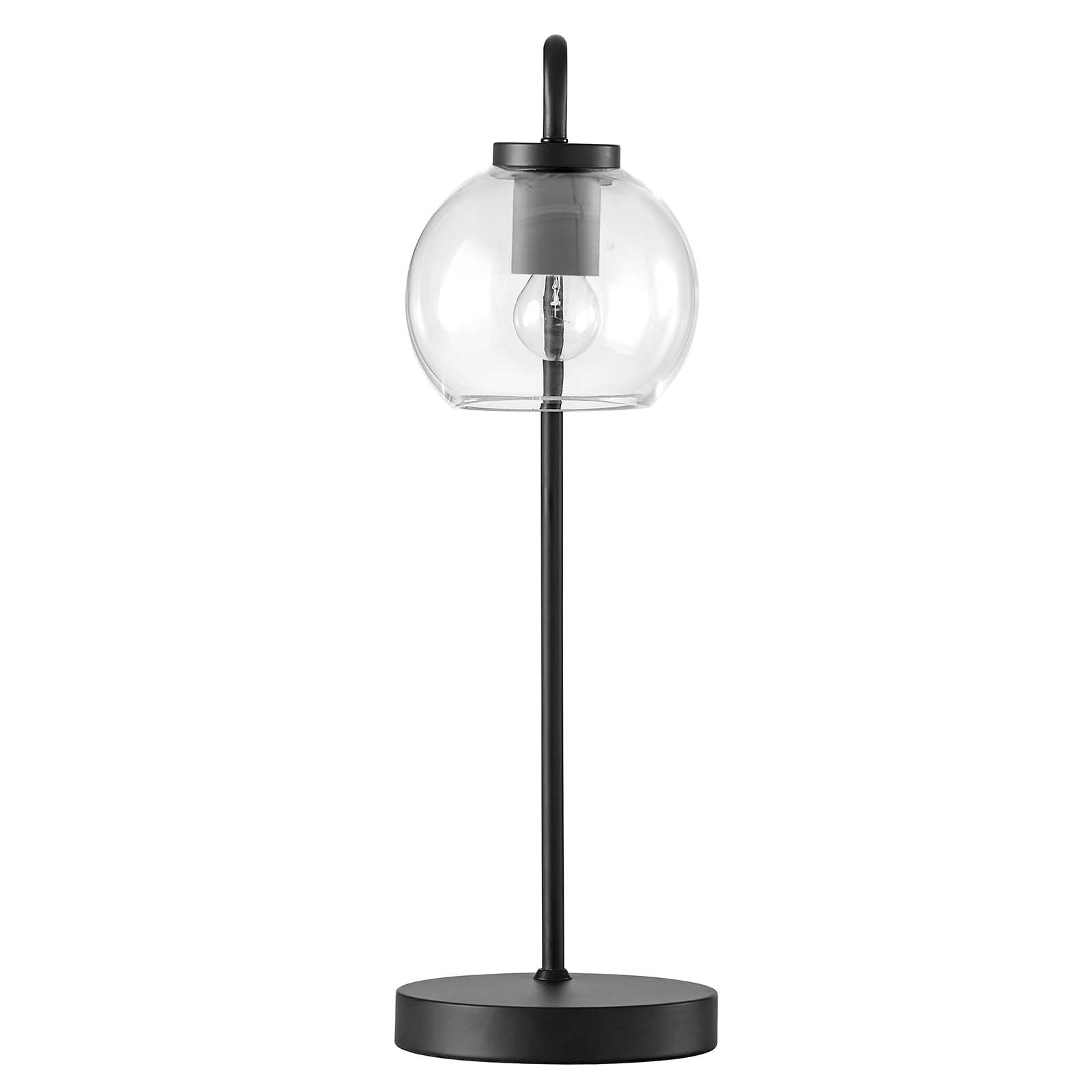 Silo Glass Globe Glass and Metal Table Lamp - Elite Maison