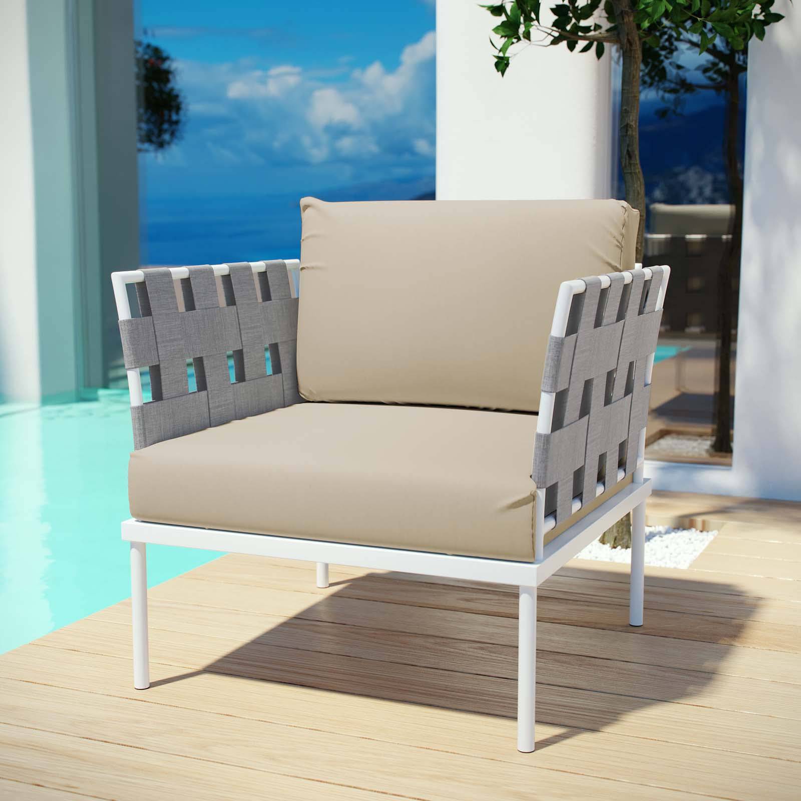 Strasbourg Outdoor Patio Aluminum Armchair - Elite Maison