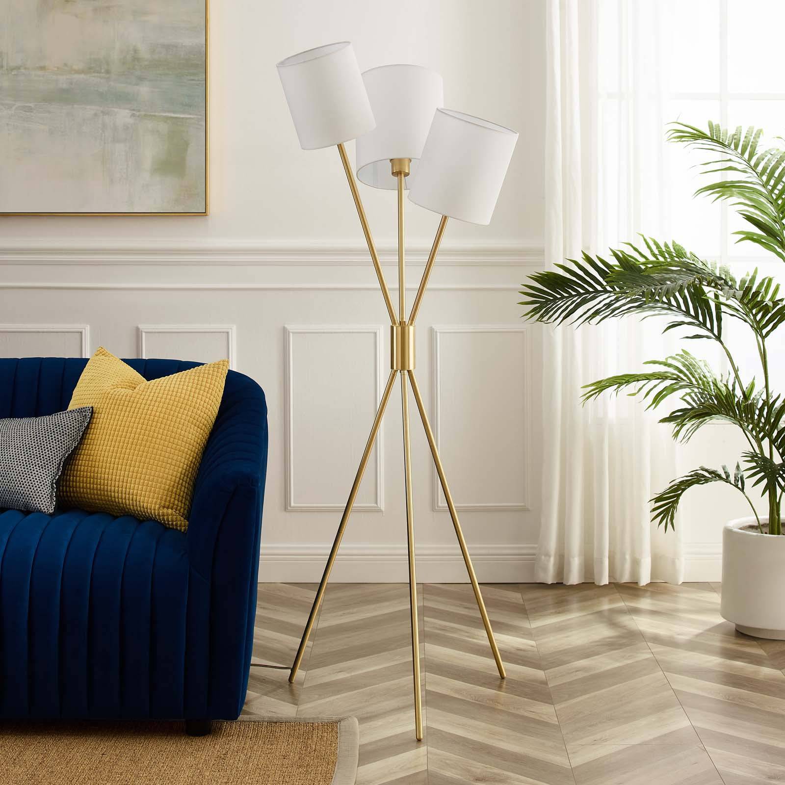 Alexa 3-Light Floor Lamp - Elite Maison