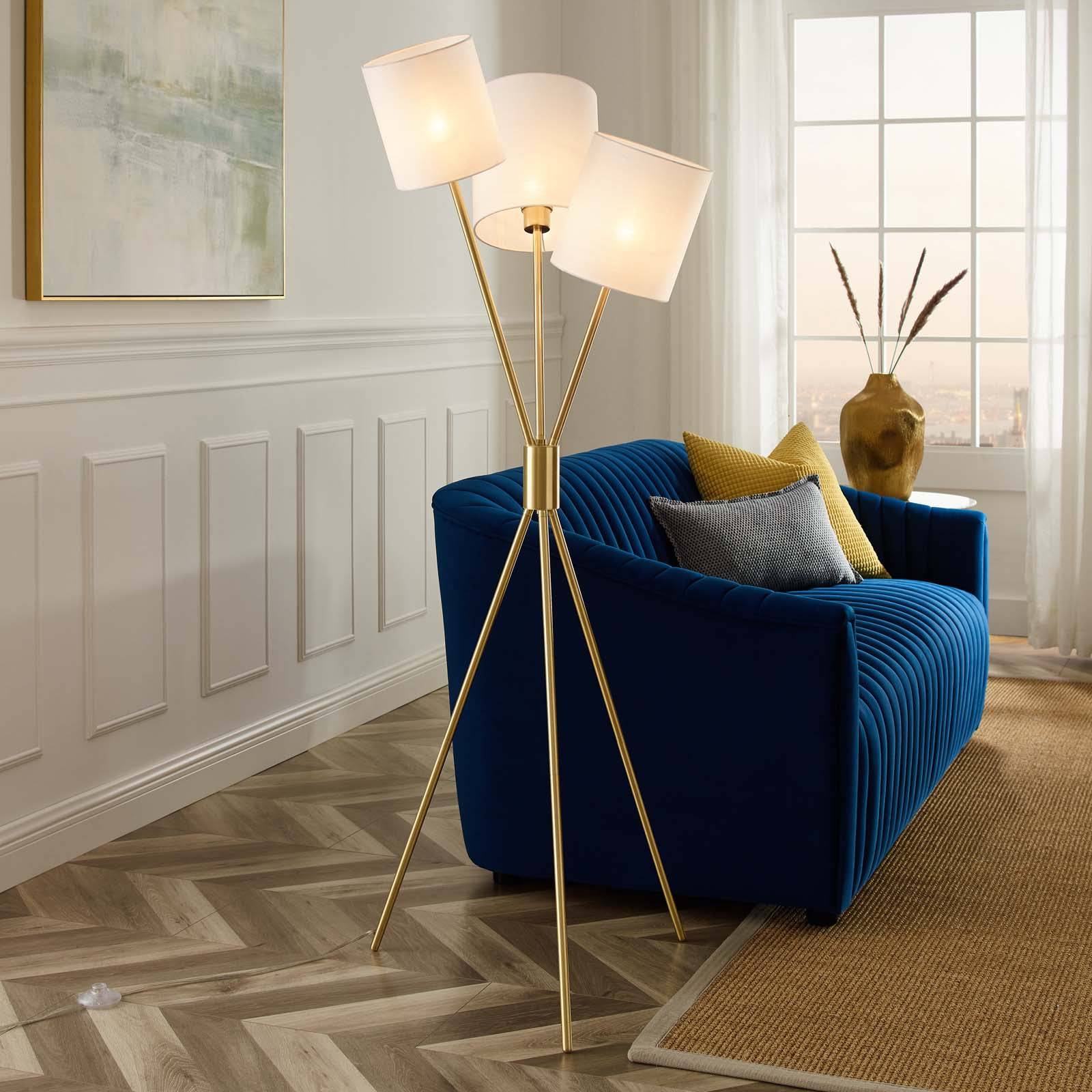 Alexa 3-Light Floor Lamp - Elite Maison