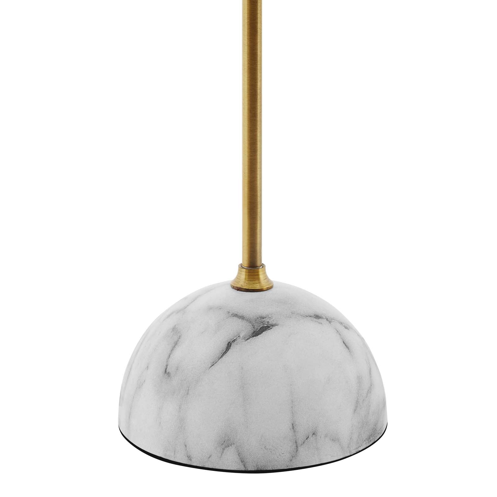 Salient Brass and Faux White Marble Table Lamp - Elite Maison