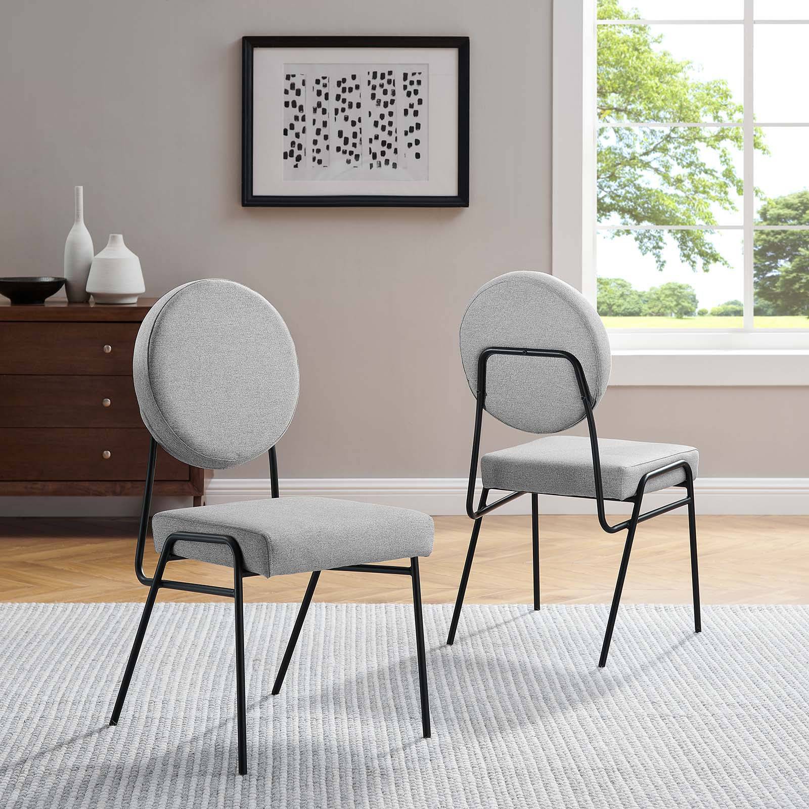 Helene Upholstered Fabric Dining Chairs - Set of 2 - Elite Maison