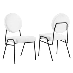Helene Upholstered Fabric Dining Chairs - Set of 2 - Elite Maison