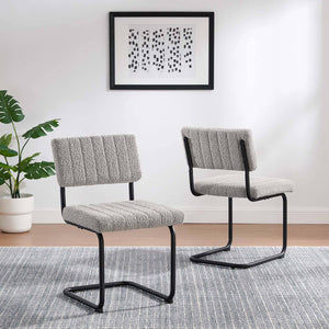 Giselle Boucle Dining Chair - Elite Maison