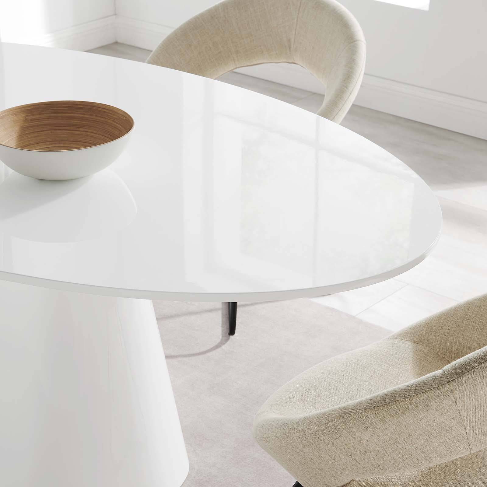 Donatella Oval Dining Table In Black - Elite Maison