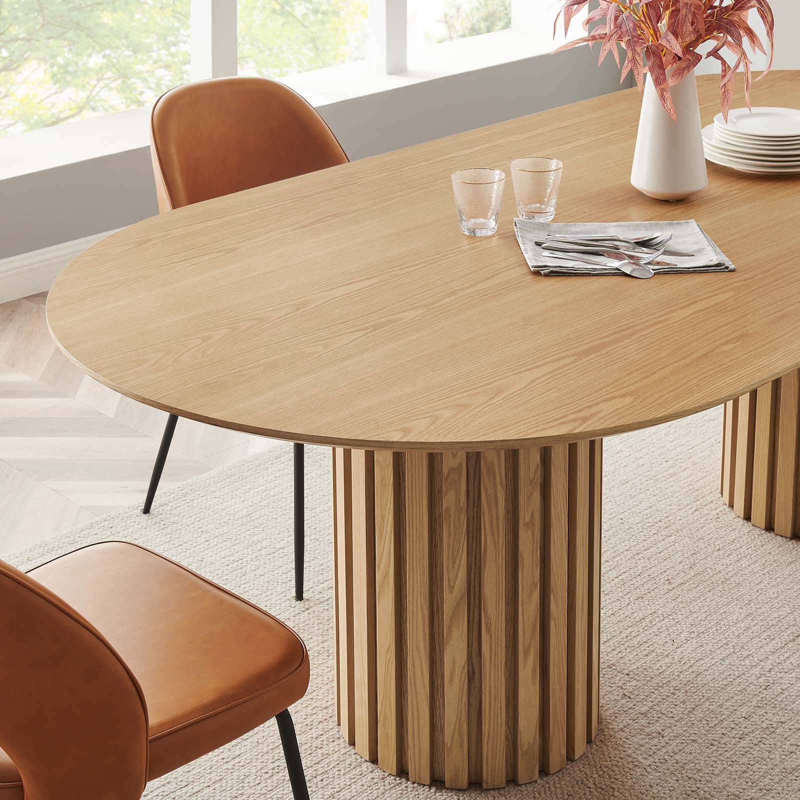 Avena 95" Oval Dining Table - Elite Maison